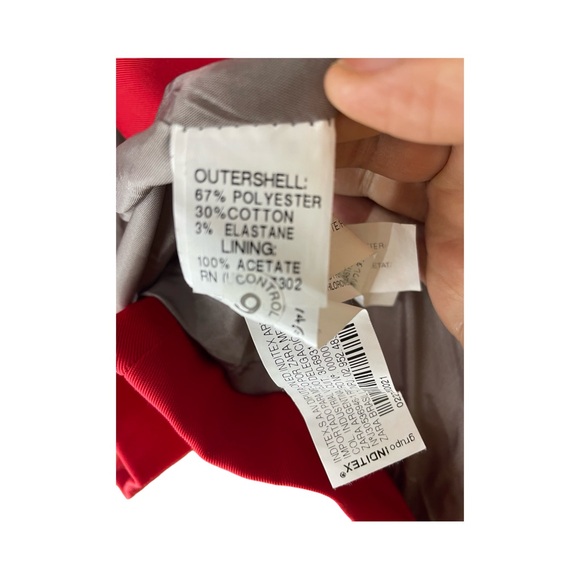 Zara basics red jacket with pleated back - Picture 4 of 4